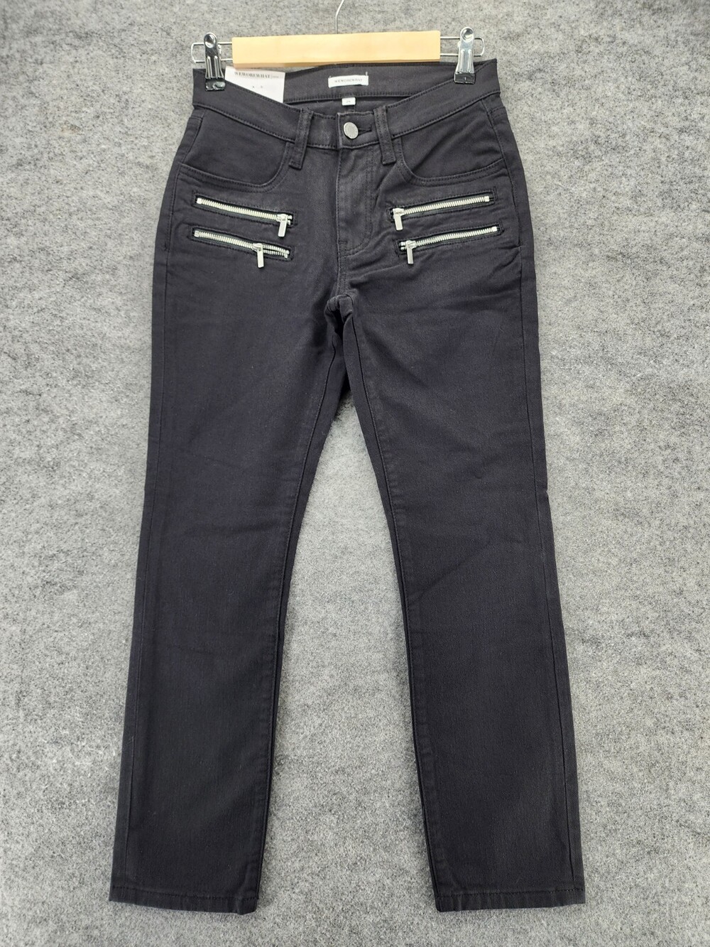 We Wore What Jeans Womens 24 Rocker Low Rise Black Denim
